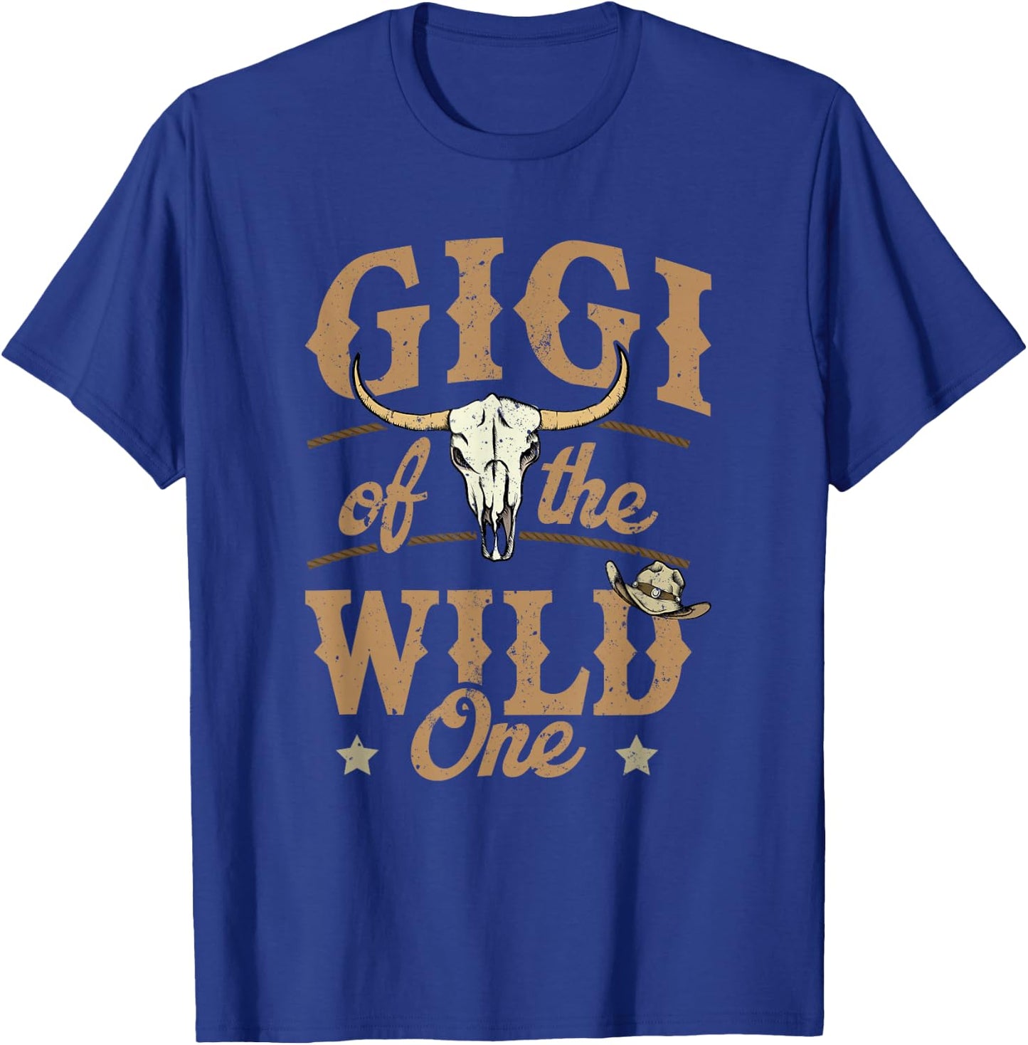 Gigi of The Wild One Cowboy Western Rodeo Party Matching T-Shirt - T-Shirt | Royal