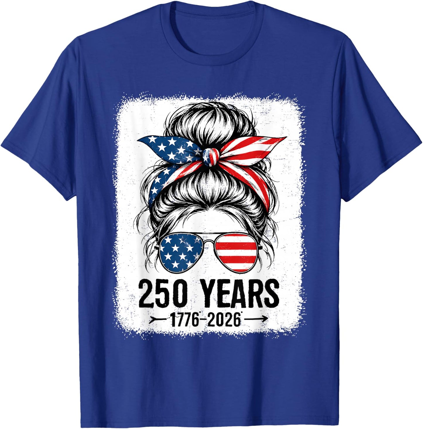 250 Years America Women 250 Anniversary USA 4th of July Girl T-Shirt - T-Shirt | Royal