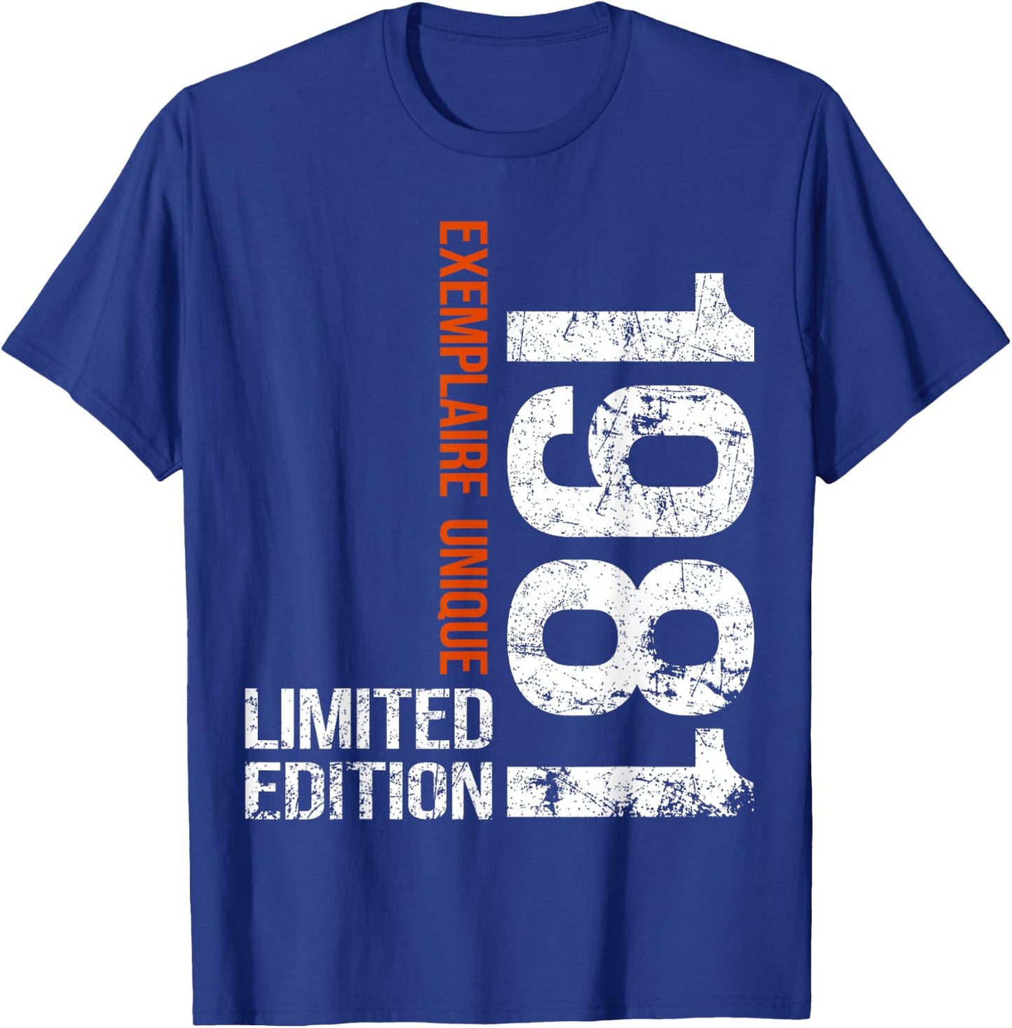 45th Anniversary 1981 Vintage 45 Years Men Vintage 1981 T-Shirt - T-Shirt | Royal