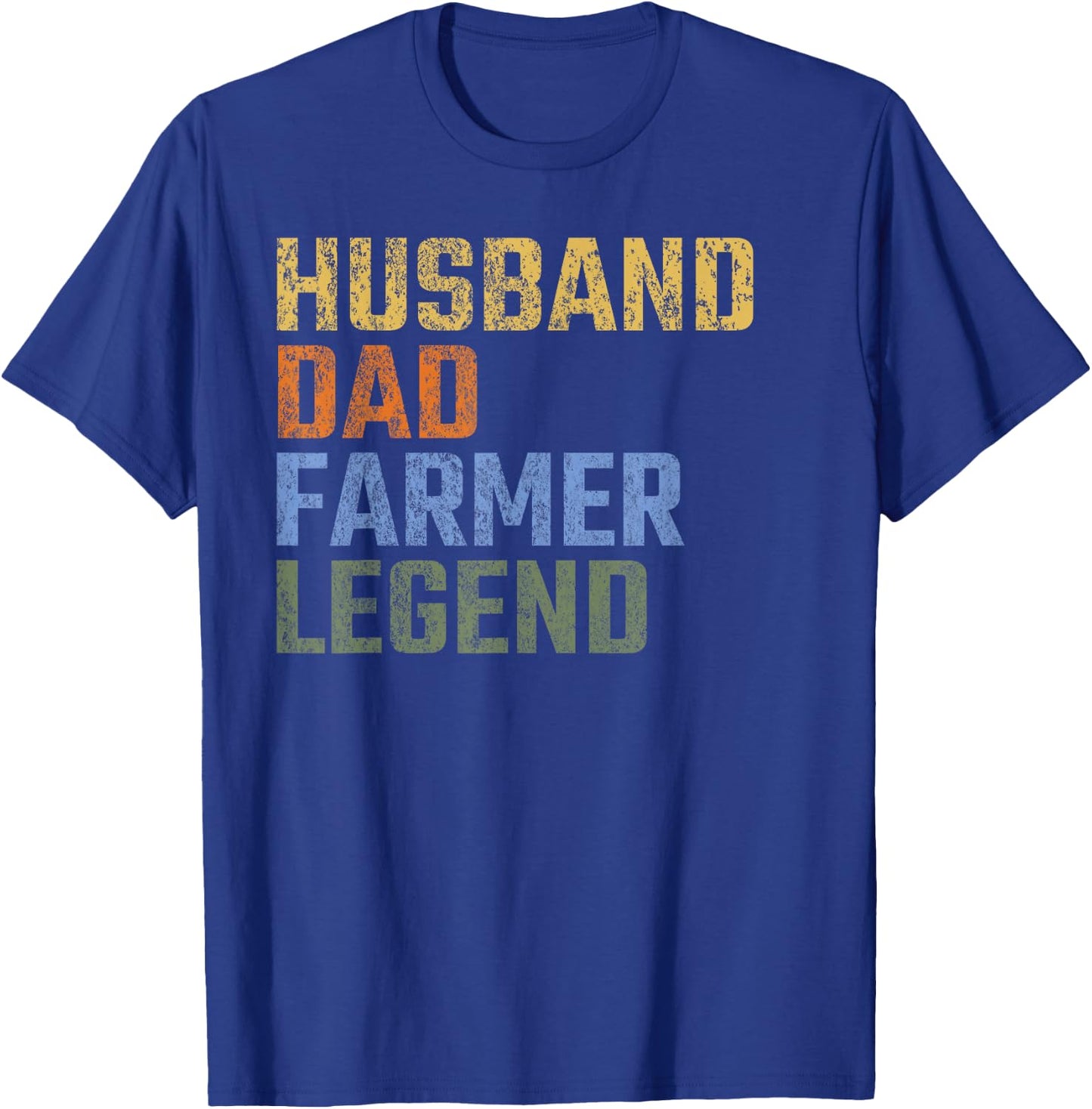 Husband Dad Farmer Legend Fathers Day Agriculturist T-Shirt - T-Shirt | Royal