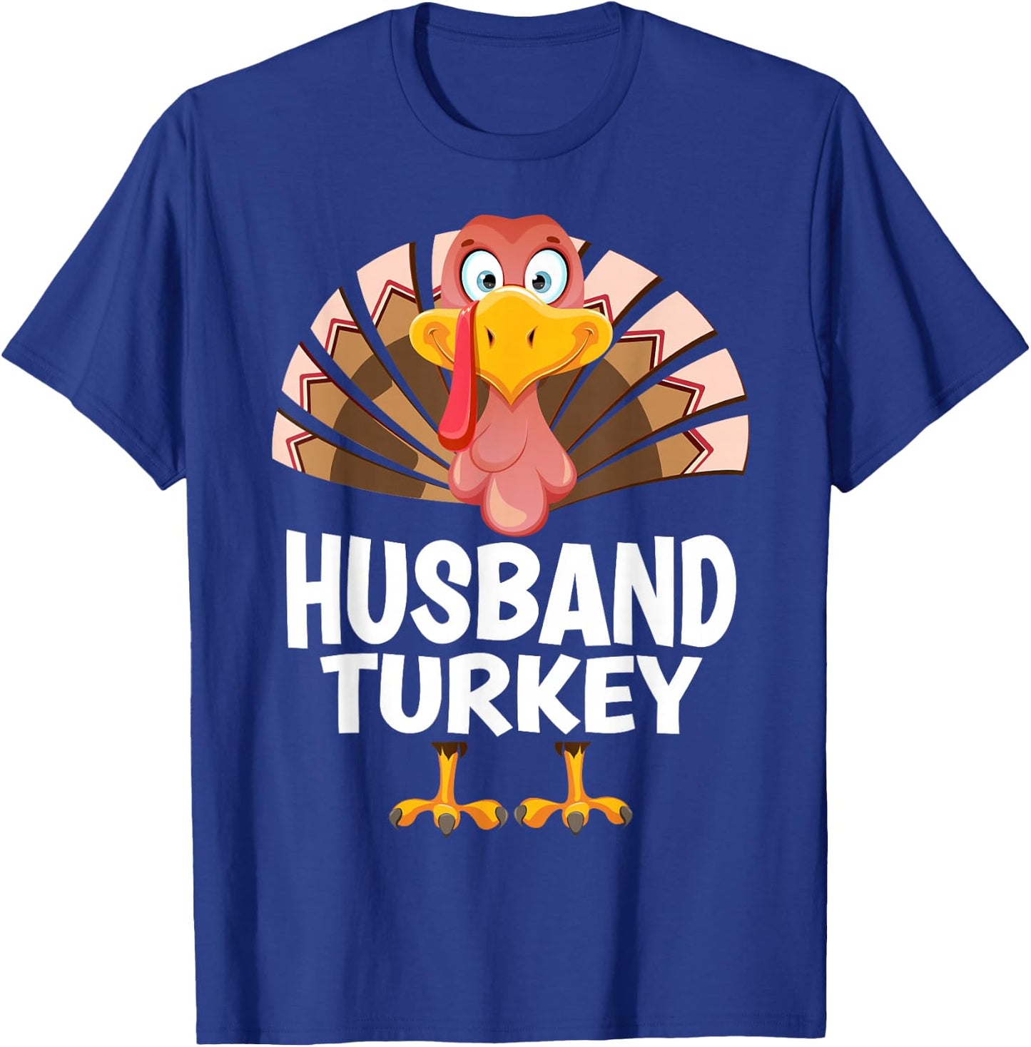 Thanksgiving Husband Turkey Matching Pajama T-Shirt - T-Shirt | Royal