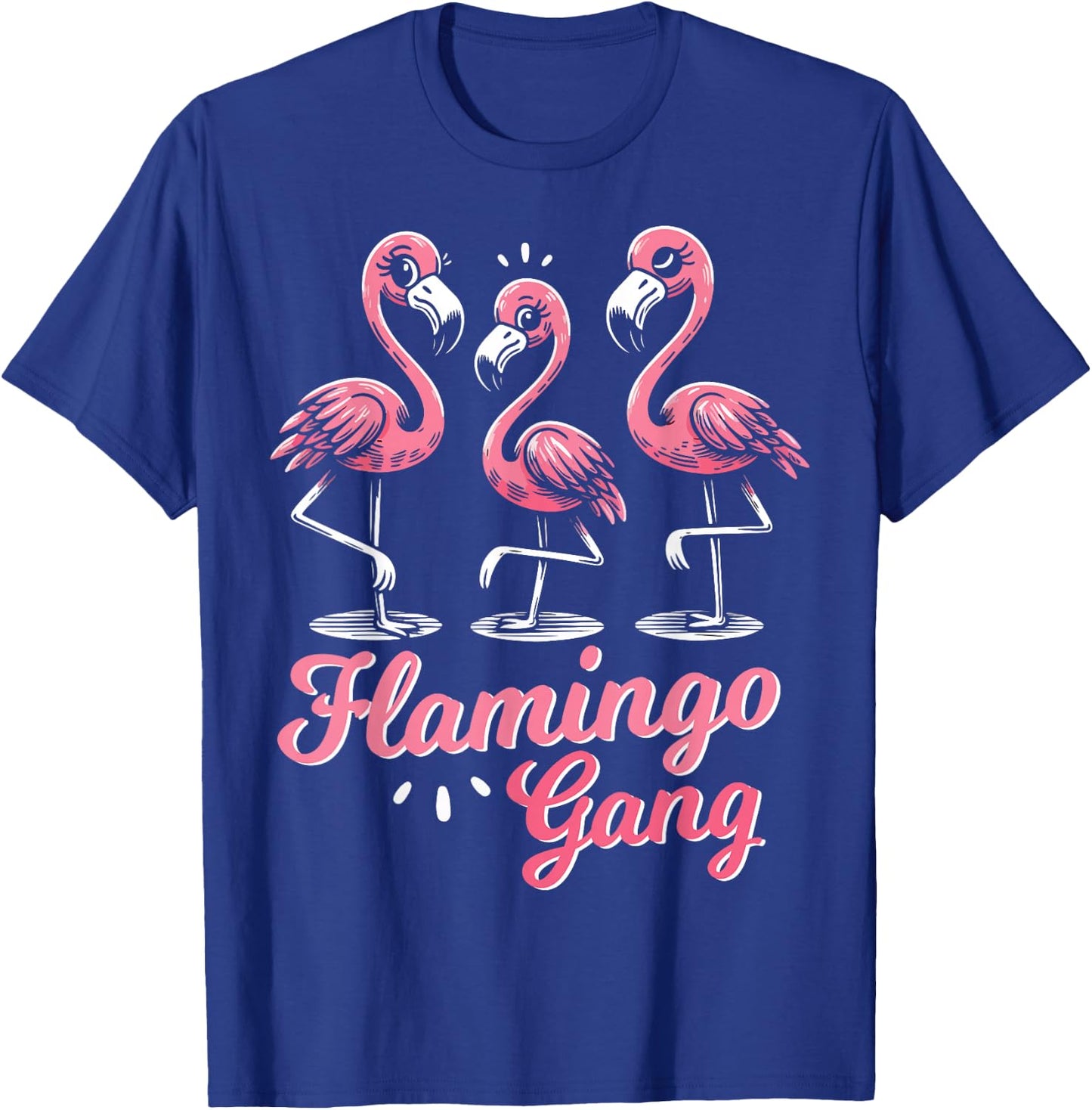 Flamingo Gang Funny Flamingo Holiday and JGA , black T-Shirt - T-Shirt | Royal