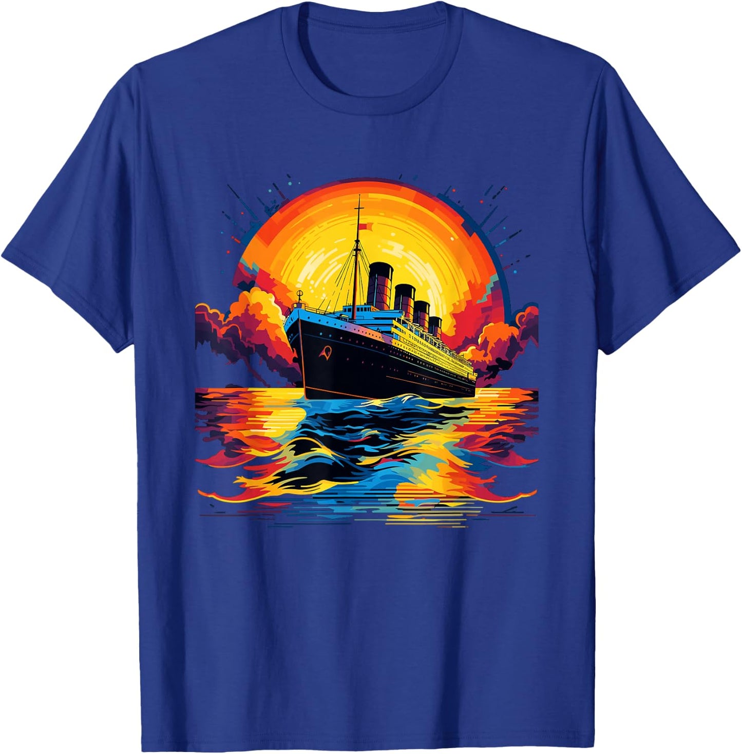Retro Titanic Men's Women's Children Vintage Titanic , black T-Shirt - T-Shirt | Royal