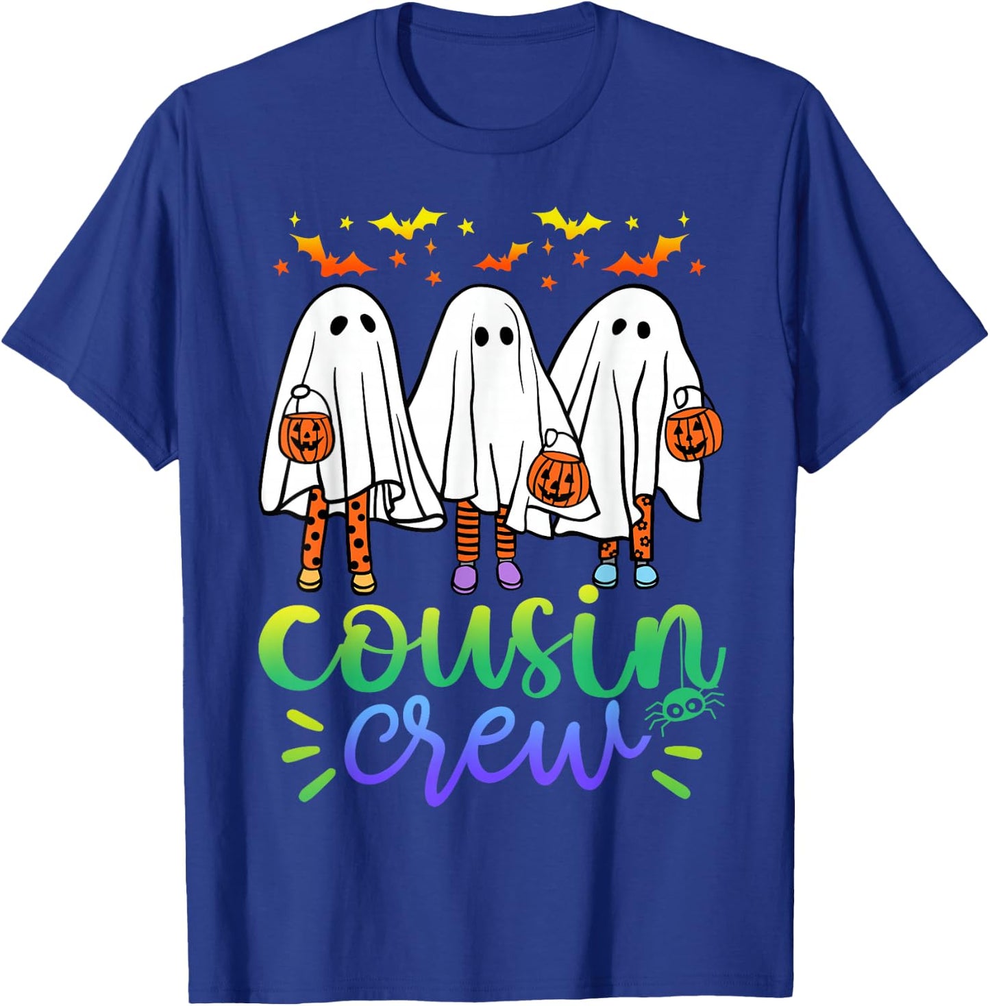 Boo Cousin Crew Halloween Ghost Trick Treat Squad Matching T-Shirt - T-Shirt | Royal