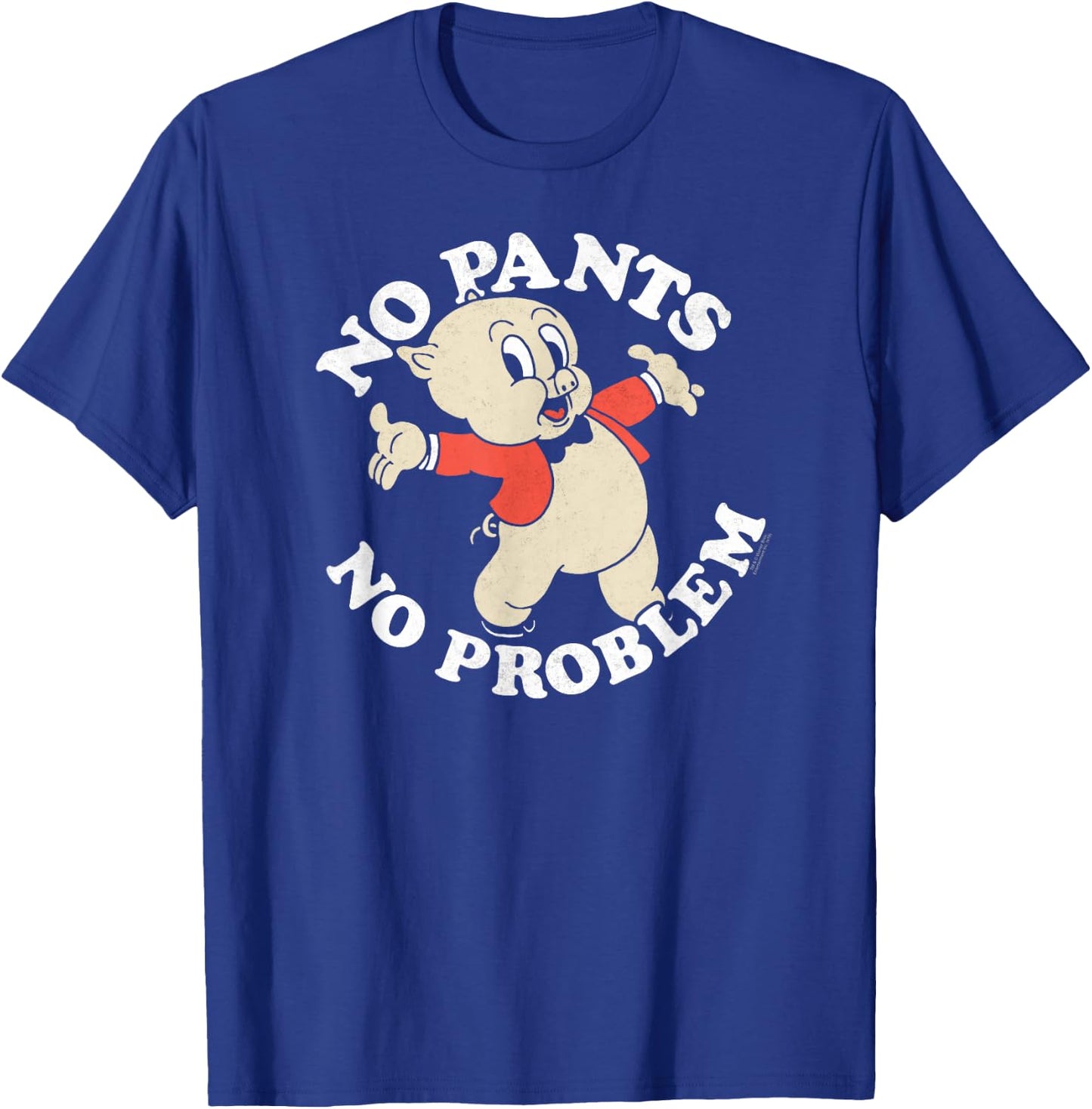 Looney Tunes Porky Pig No Pants T-Shirt - T-Shirt | Royal