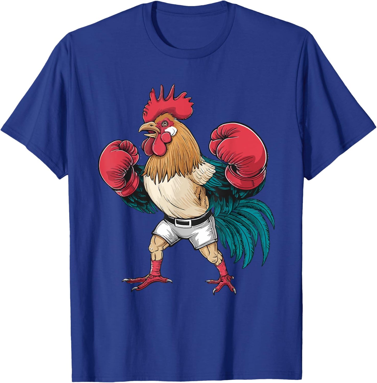 Funny Boxing Chicken With Red Gloves Kids Adults T-Shirt - T-Shirt | Royal