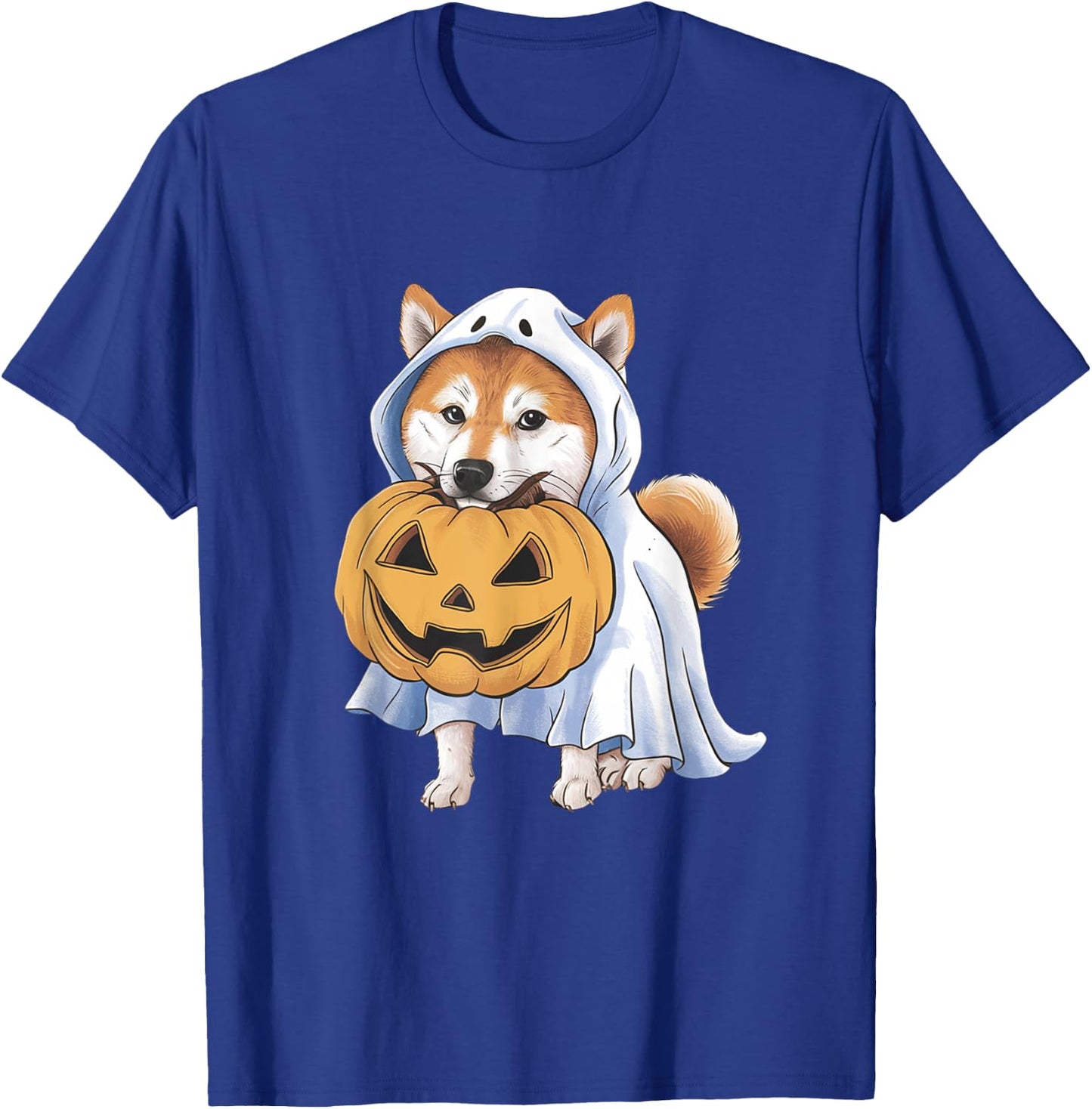 Shiba Inu Ghost Dog Halloween T-Shirt - T-Shirt | Royal