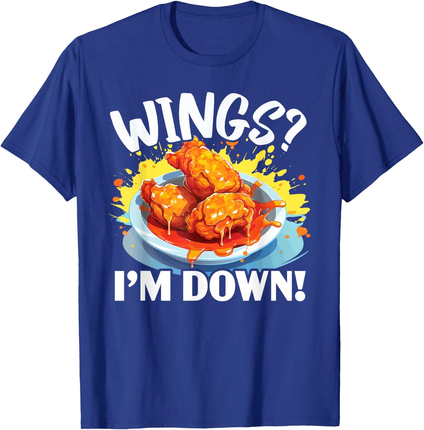 Buffalo Wings Foodie American Food Lover Chicken Wings T-Shirt - T-Shirt | Royal
