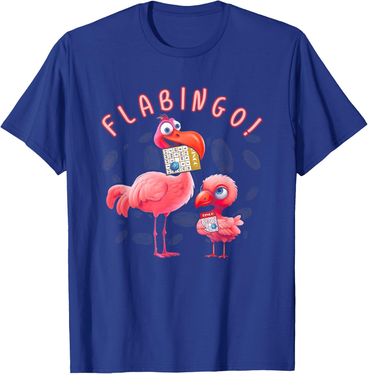 Flabingo Lucky Player Bingo Player Bingo Addict Flamingo T-Shirt - T-Shirt | Royal