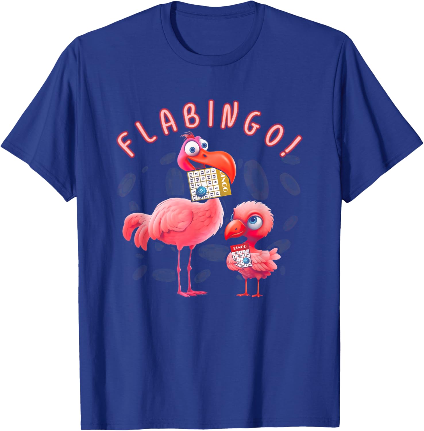 Flabingo Lucky Player Bingo Player Bingo Addict Flamingo T-Shirt - T-Shirt | Royal