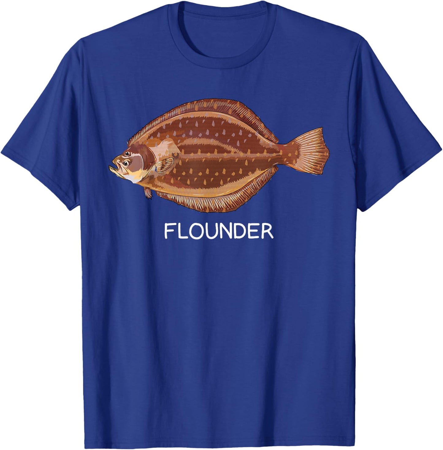 Flounder Saltwater Game Fish T-Shirt - T-Shirt | Royal