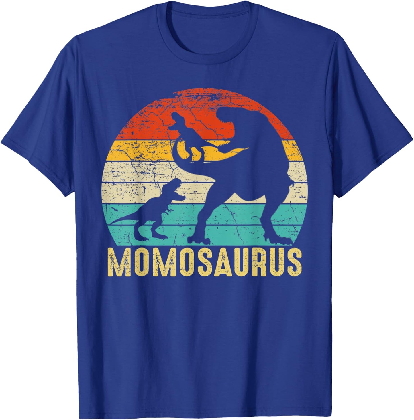 Momosaurus T Rex Momo Dinosaur 2 Kids Matching Family T-Shirt - T-Shirt | Royal