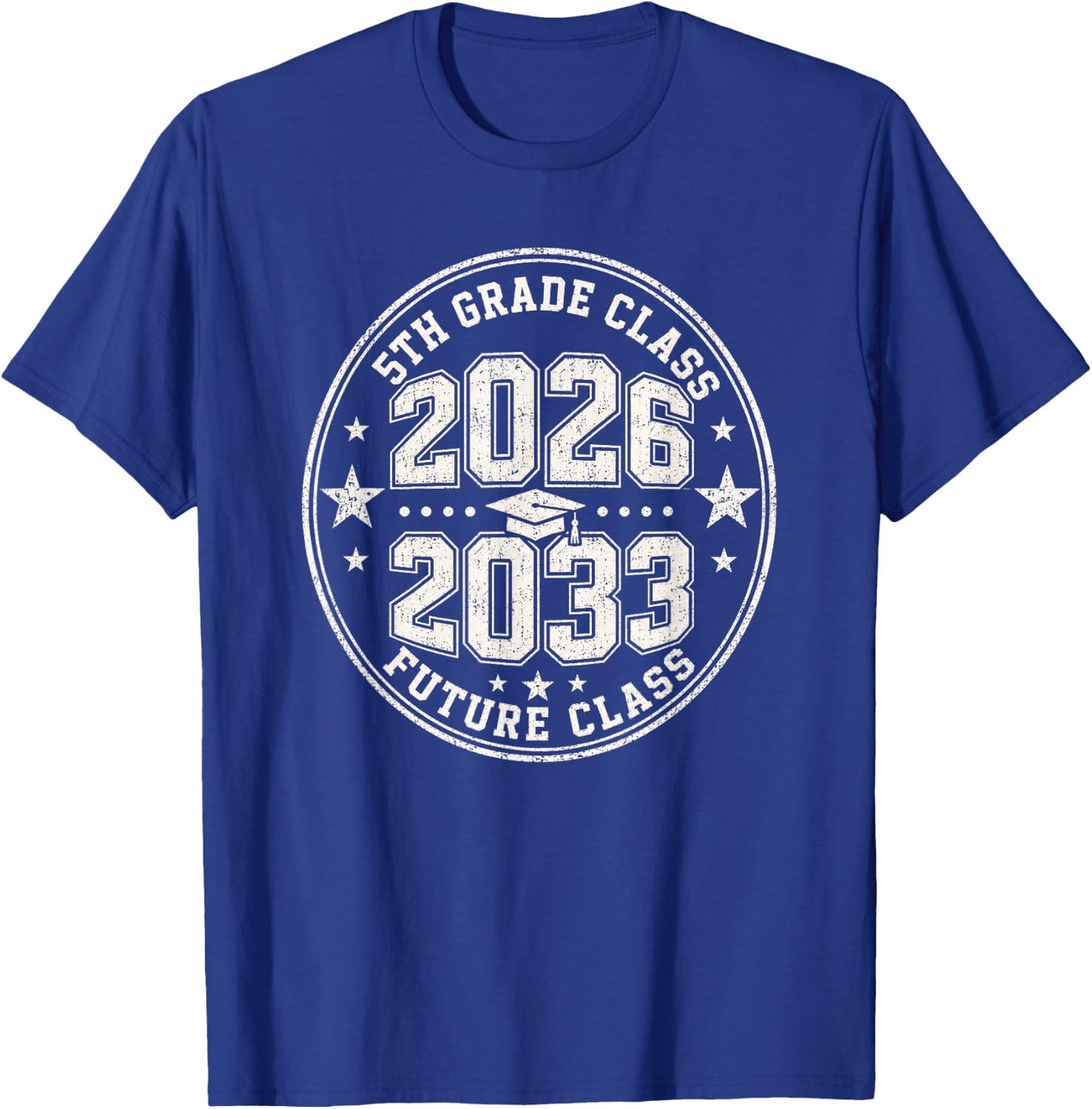 Retro 5th Grade Future Class 2033 T-Shirt - T-Shirt | Royal