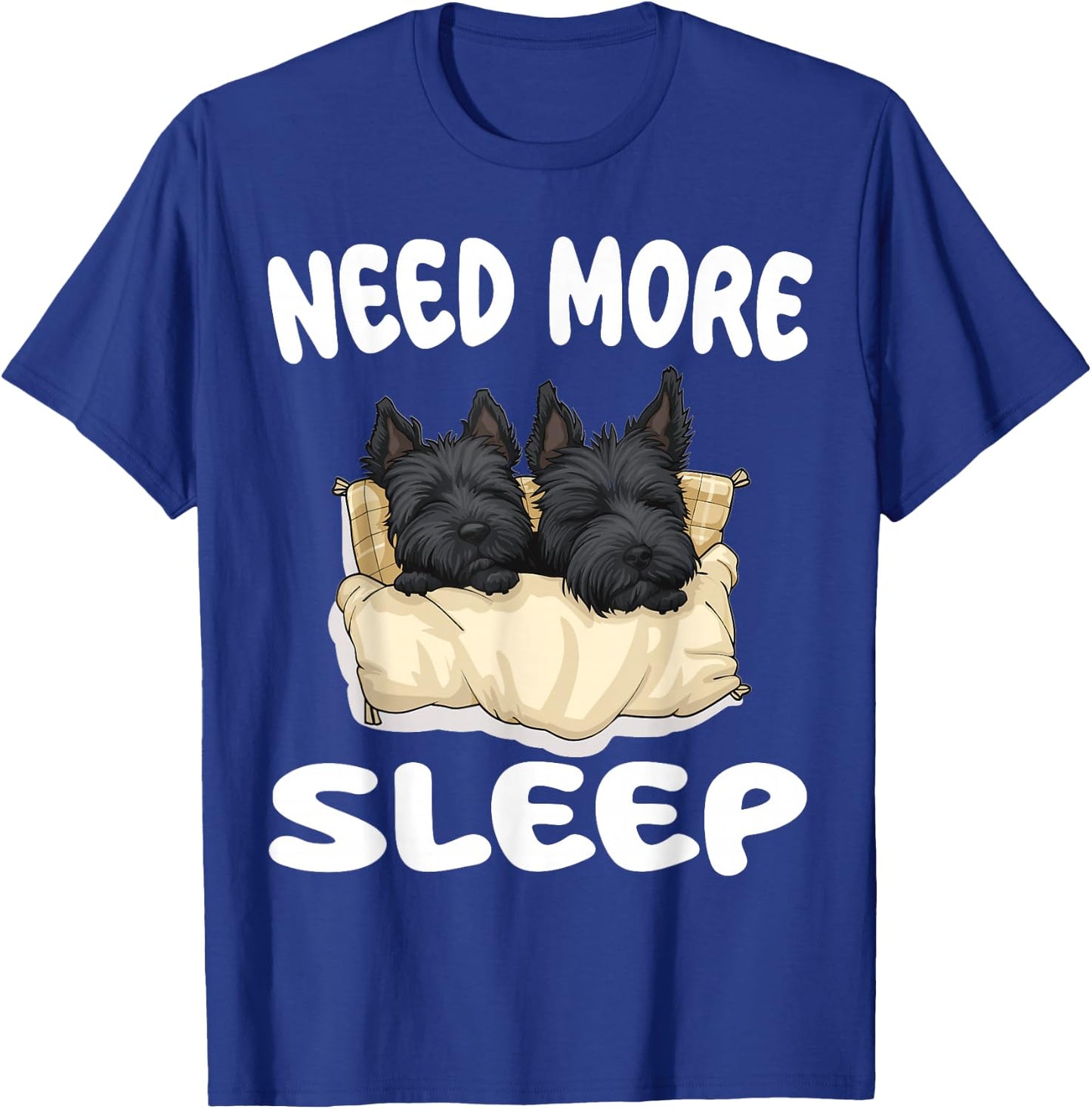 Cute Scottish Terrier Need more Sleep Pajamas Nightgown T-Shirt - T-Shirt | Royal