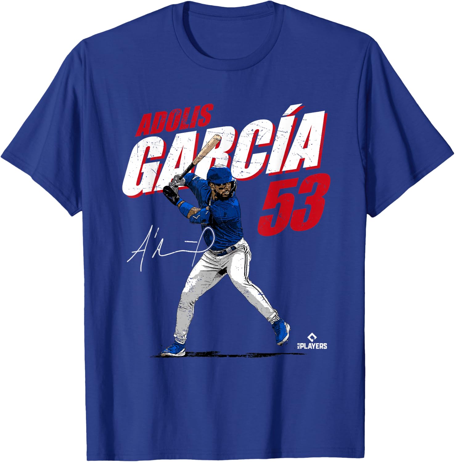 Adolis Garcia | Texas Baseball Players | MLBAGA3001 T-Shirt - T-Shirt | Royal