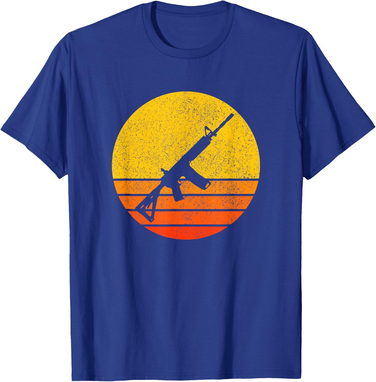 AR15 Vintage Sunset , black T-Shirt - T-Shirt | Royal