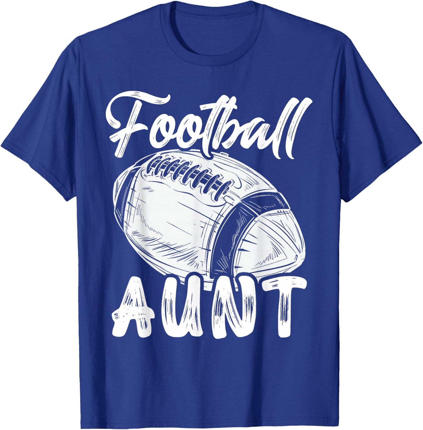 Football Aunt Family Matching Players Mothers Day T-Shirt - T-Shirt | Royal