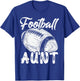 Football Aunt Family Matching Players Mothers Day T-Shirt - T-Shirt | Royal