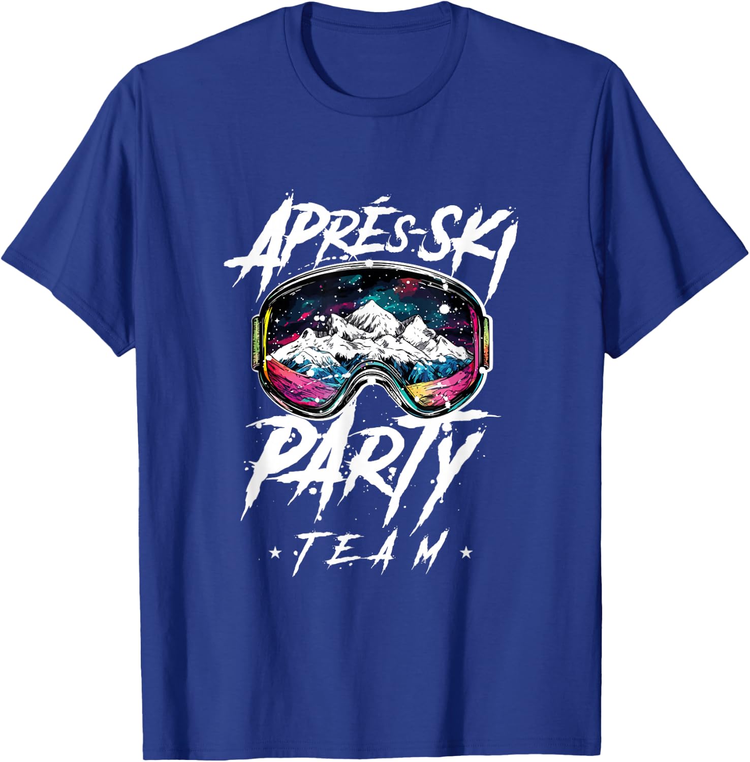Apres Ski Party Team 2025 | Funny Quote , Black, S T-Shirt - T-Shirt | Royal