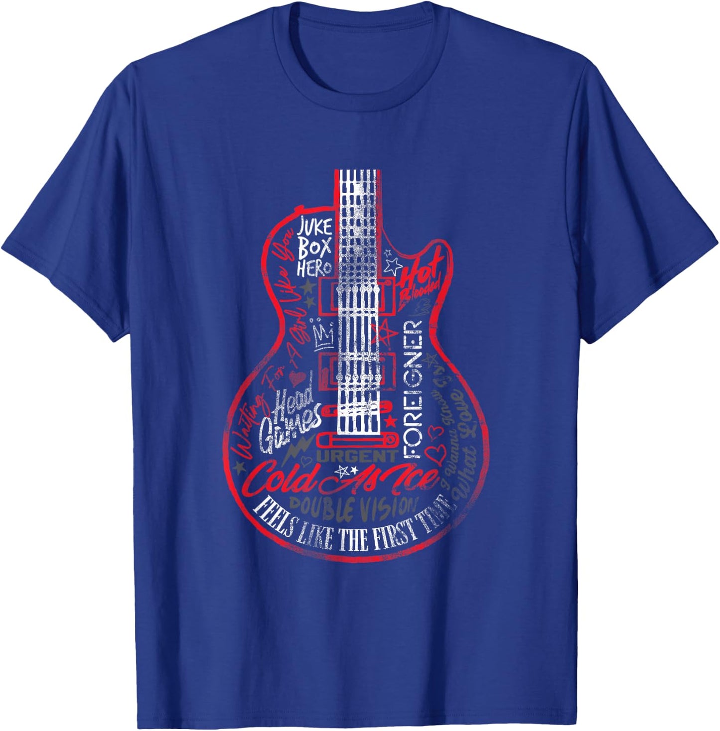 Foreigner Juke Box Hero Tracklist , black T-Shirt - T-Shirt | Royal
