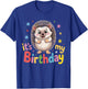 Birthday Hedgehog Women Men & Kids T-Shirt - T-Shirt | Royal