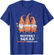Leukemia Cancer Awareness Gnome Support Squad Orange Ribbon T-Shirt - T-Shirt | Royal