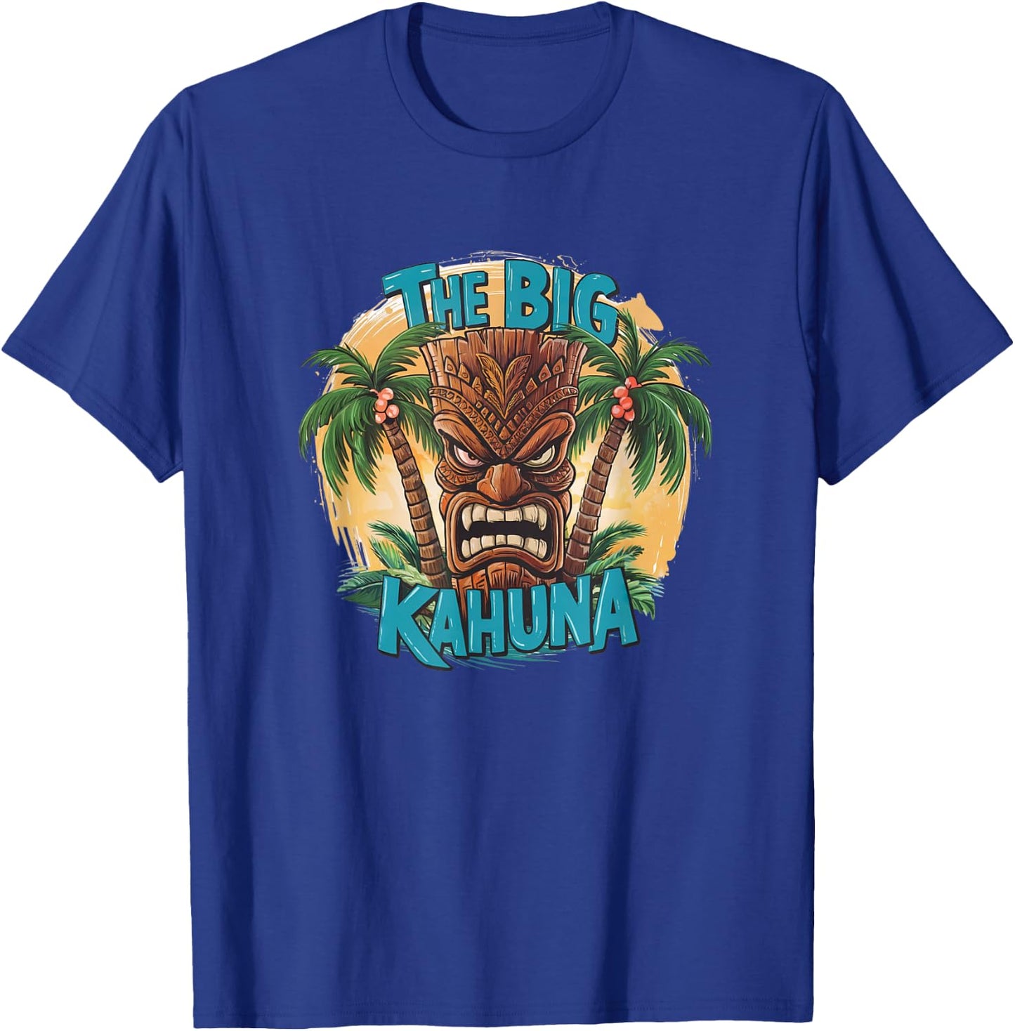 Tiki Big Kahuna Funny Hawaiian Fête des Pères Vacances Tropical T-Shirt - T-Shirt | Royal