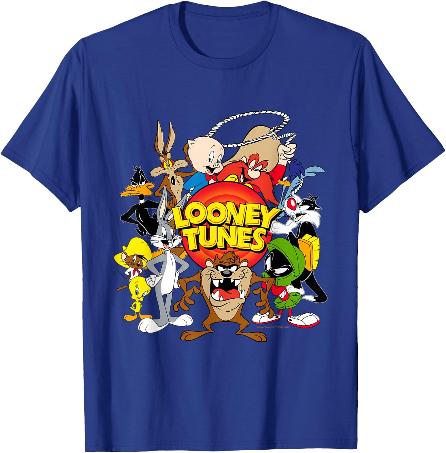 Looney Toons Character Group Small T-Shirt - T-Shirt | Royal