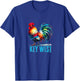 Key West Colorful Rooster Florida Keys T-Shirt - T-Shirt | Royal