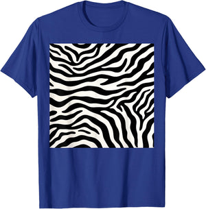 Zebra Print Pattern Women Girls Animal Print Zebra T-Shirt - T-Shirt | Royal