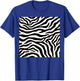 Zebra Print Pattern Women Girls Animal Print Zebra T-Shirt - T-Shirt | Royal