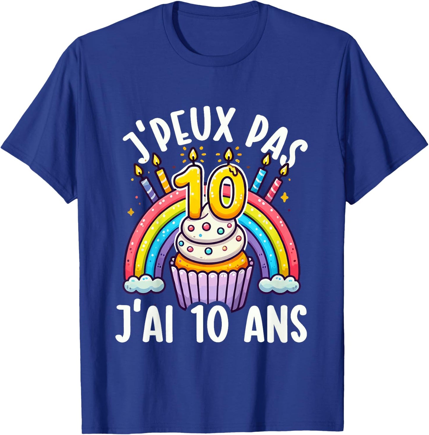 Kids Je Peux Pas Je ai 10 Ans Anniversaire Funny Funny Kawaii , Black, 2 T-Shirt - T-Shirt | Royal