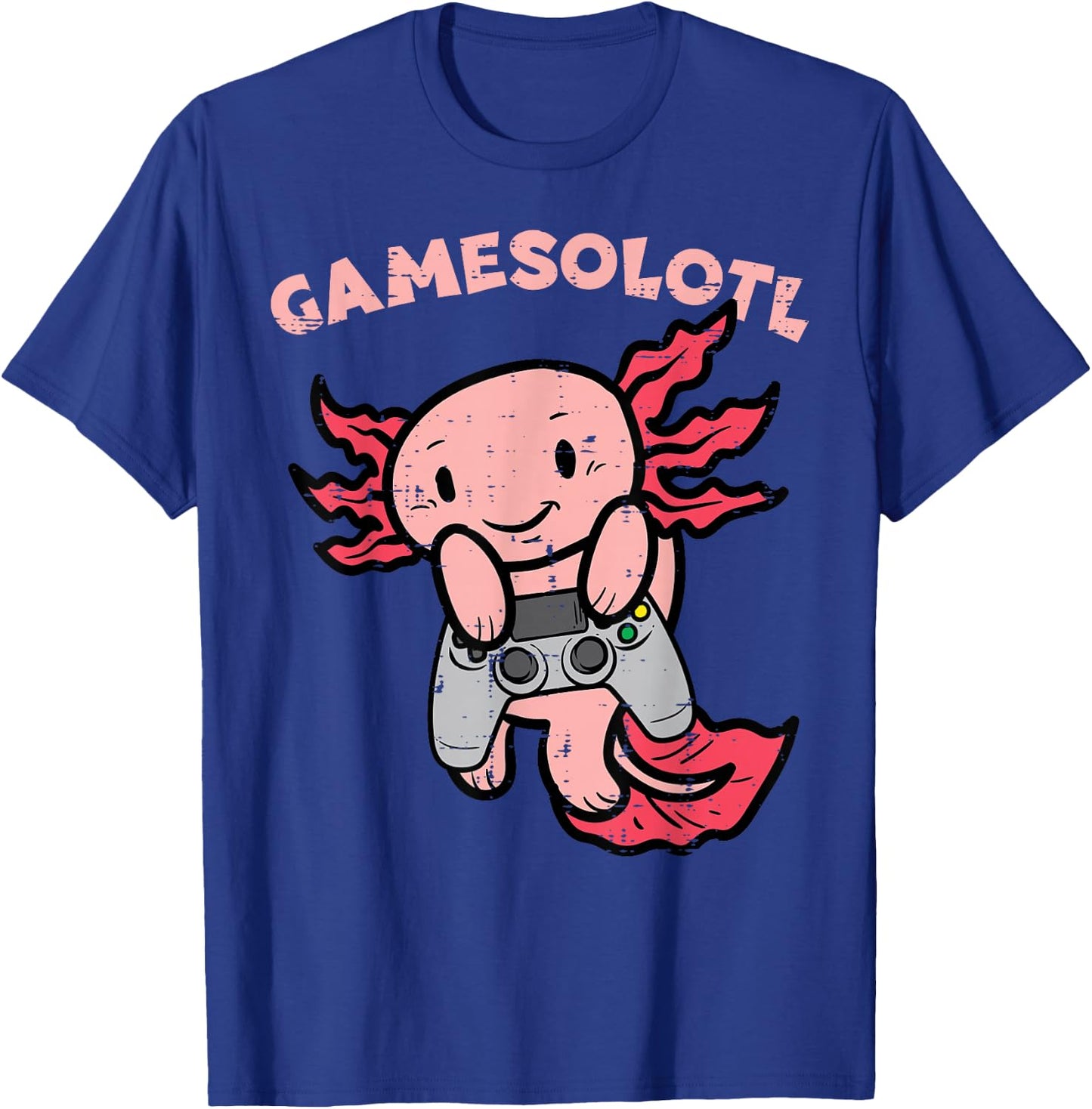 Gamesolotl Gamer Axolotl Cute Gaming Boys Kids Youth Men T-Shirt - T-Shirt | Royal