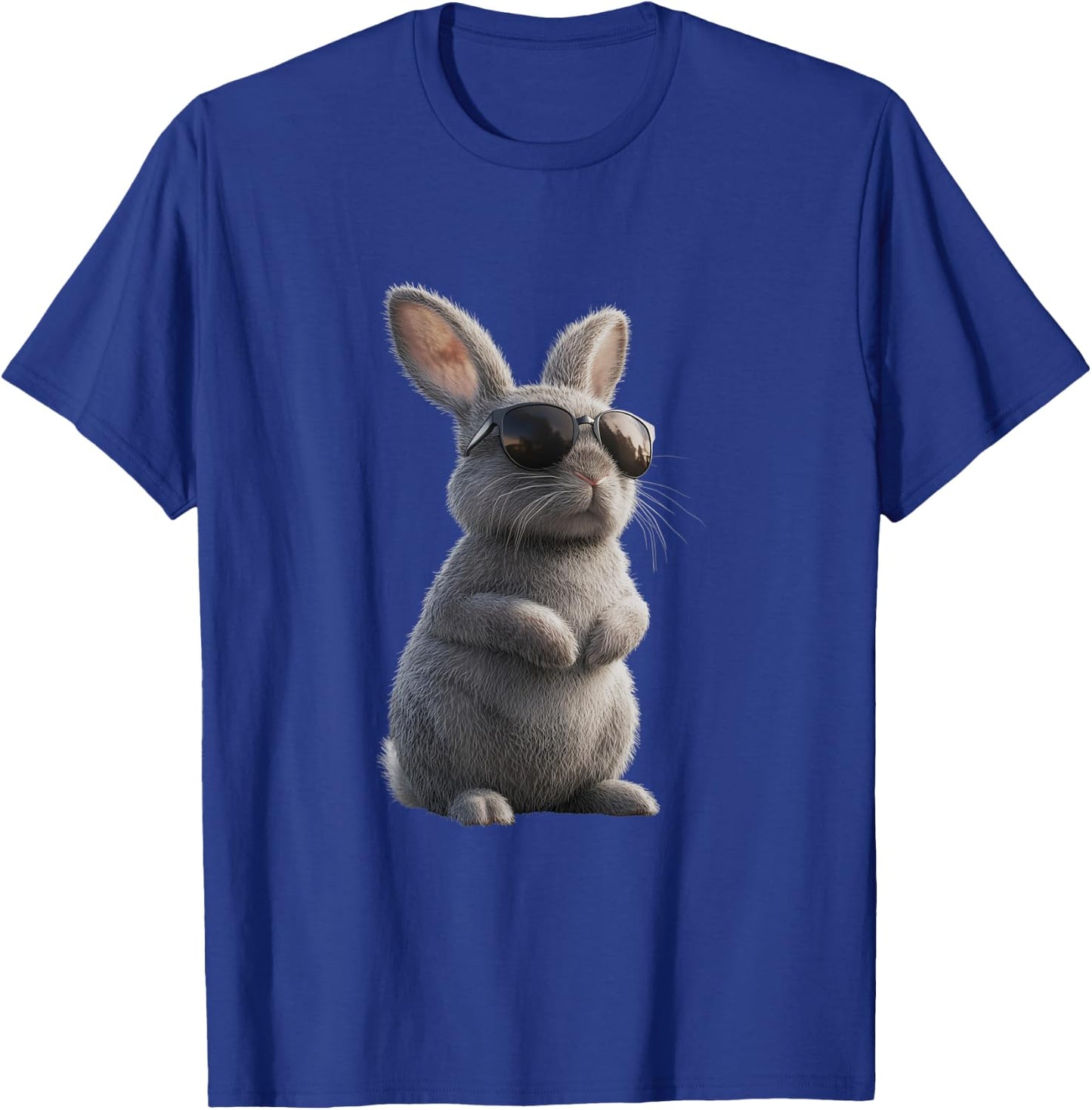 Bunny with Sunglasses - Cool Design for Rabbit Lovers , black T-Shirt - T-Shirt | Royal