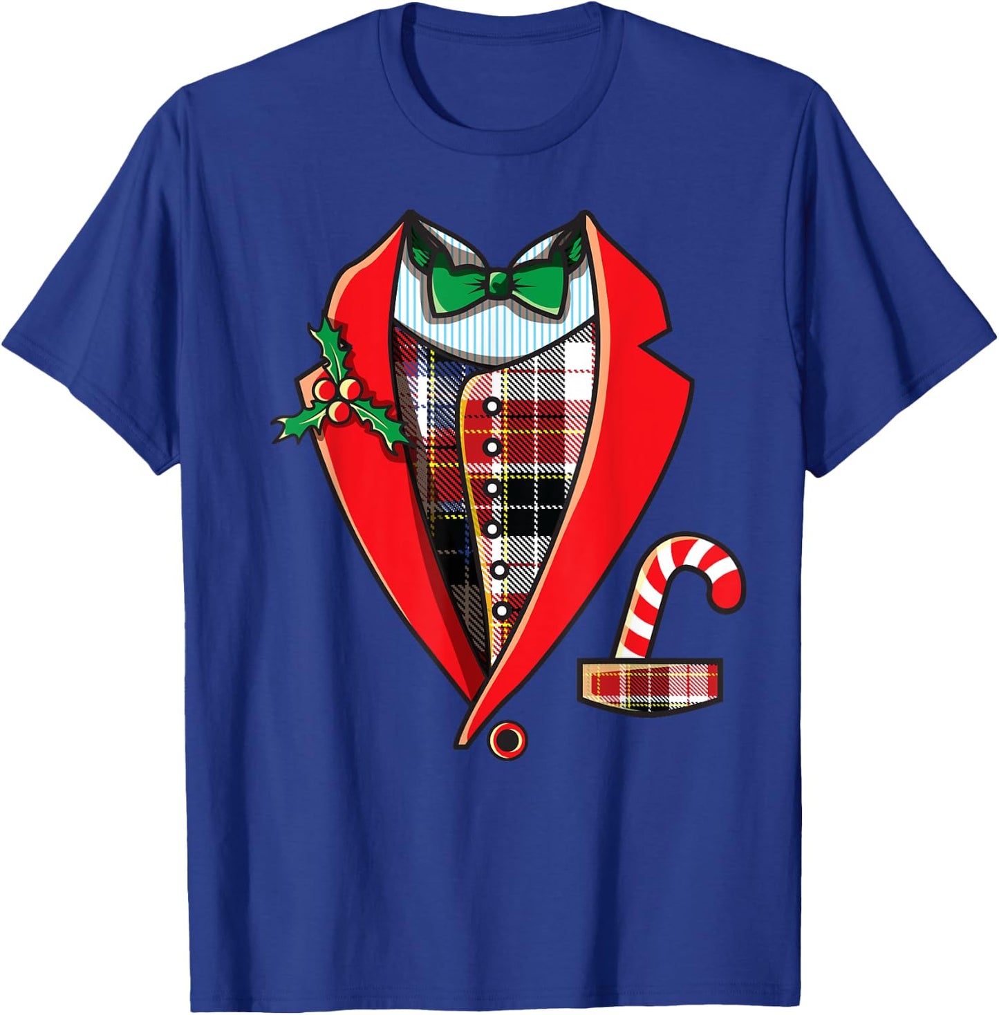 Christmas Tuxedo Shirt Funny Family Pajama Party Gift T-Shirt - T-Shirt | Royal