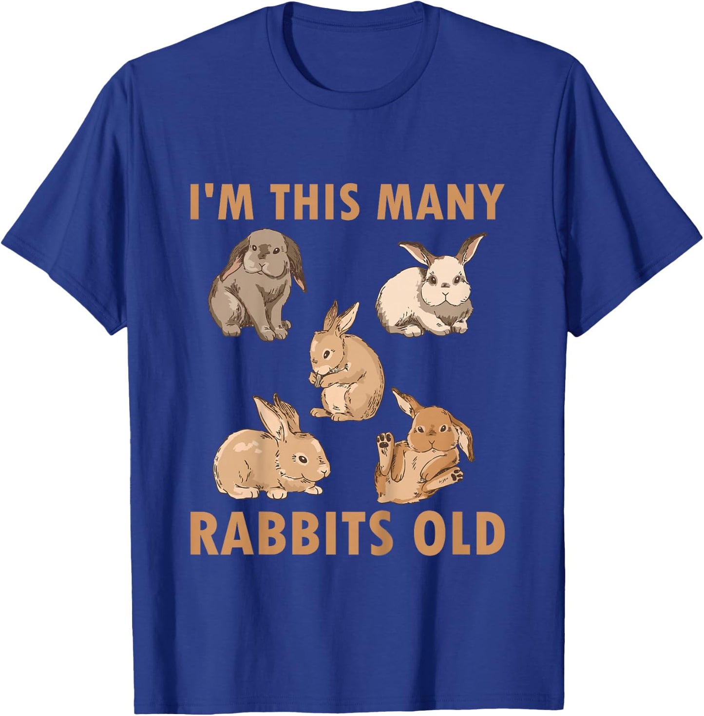 Kids 5 Year Old Bunny Rabbits 5th Birthday T-Shirt - T-Shirt | Royal