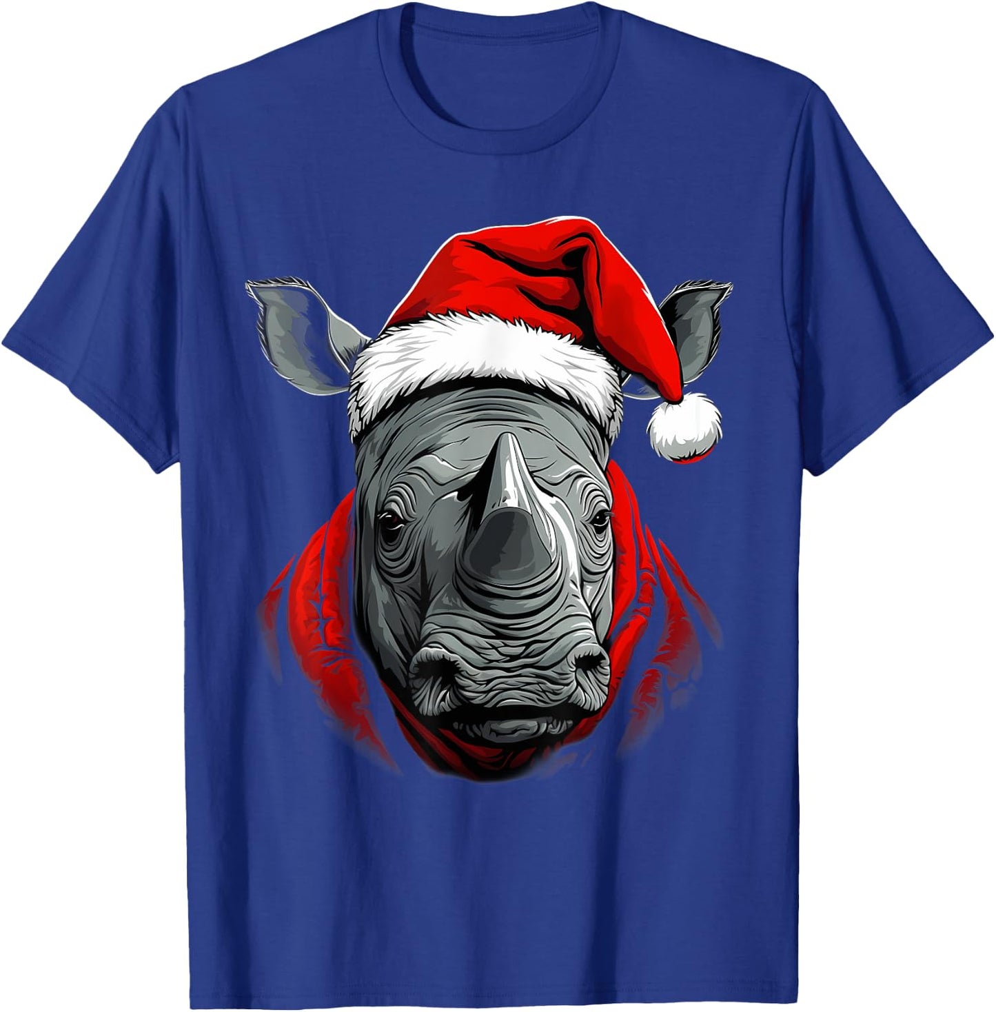 Merry Xmas Rhino Christmas T-Shirt - T-Shirt | Royal