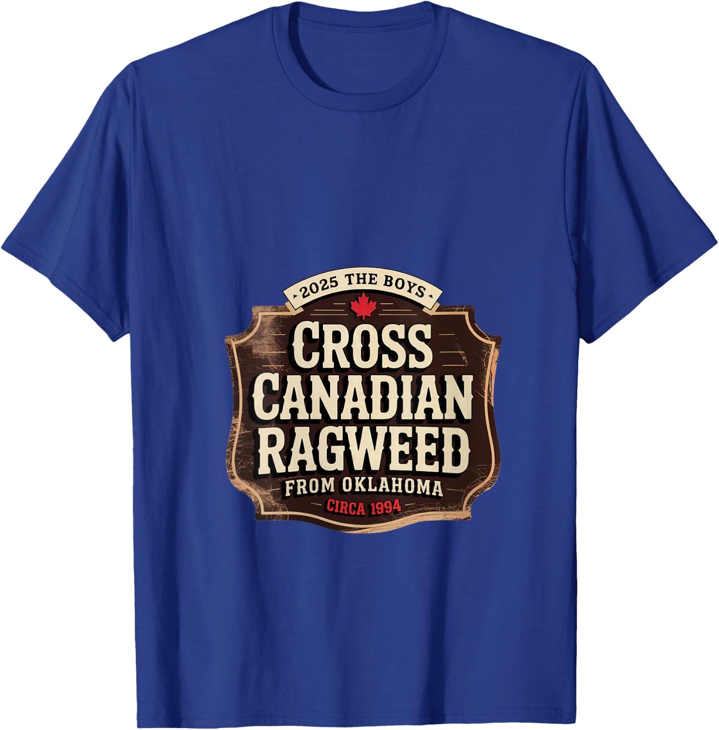 Retro Cross Canadian Ragweed The Boys From Oklahoma Concert V-Neck T-Shirt - T-Shirt | Royal