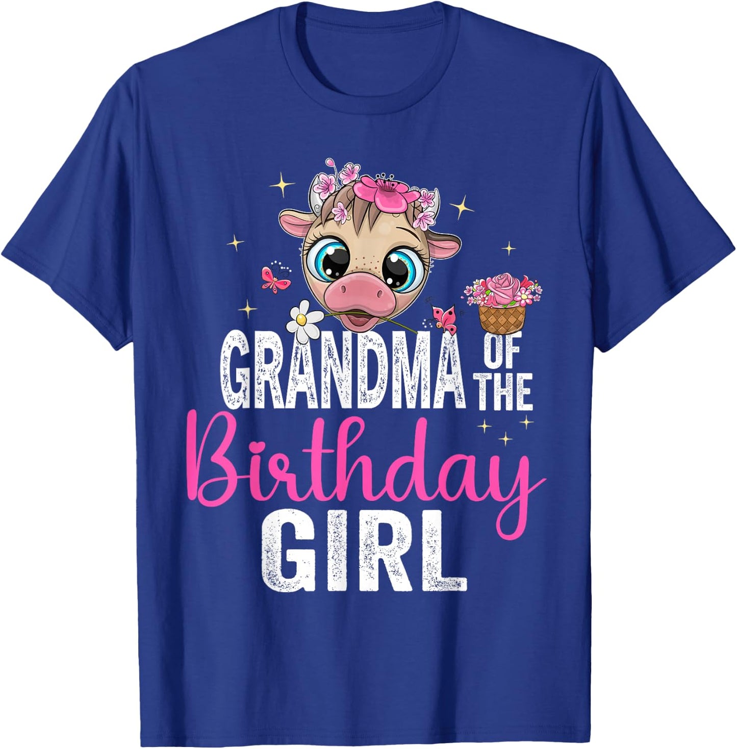 Grandma Of The Birthday Girl Shirt Cow 1 St Birthday Girl T-Shirt - T-Shirt | Royal