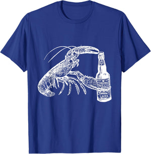 Beer Drinking Lobster Craft Beer Beach Vacation Gift Small T-Shirt - T-Shirt | Royal