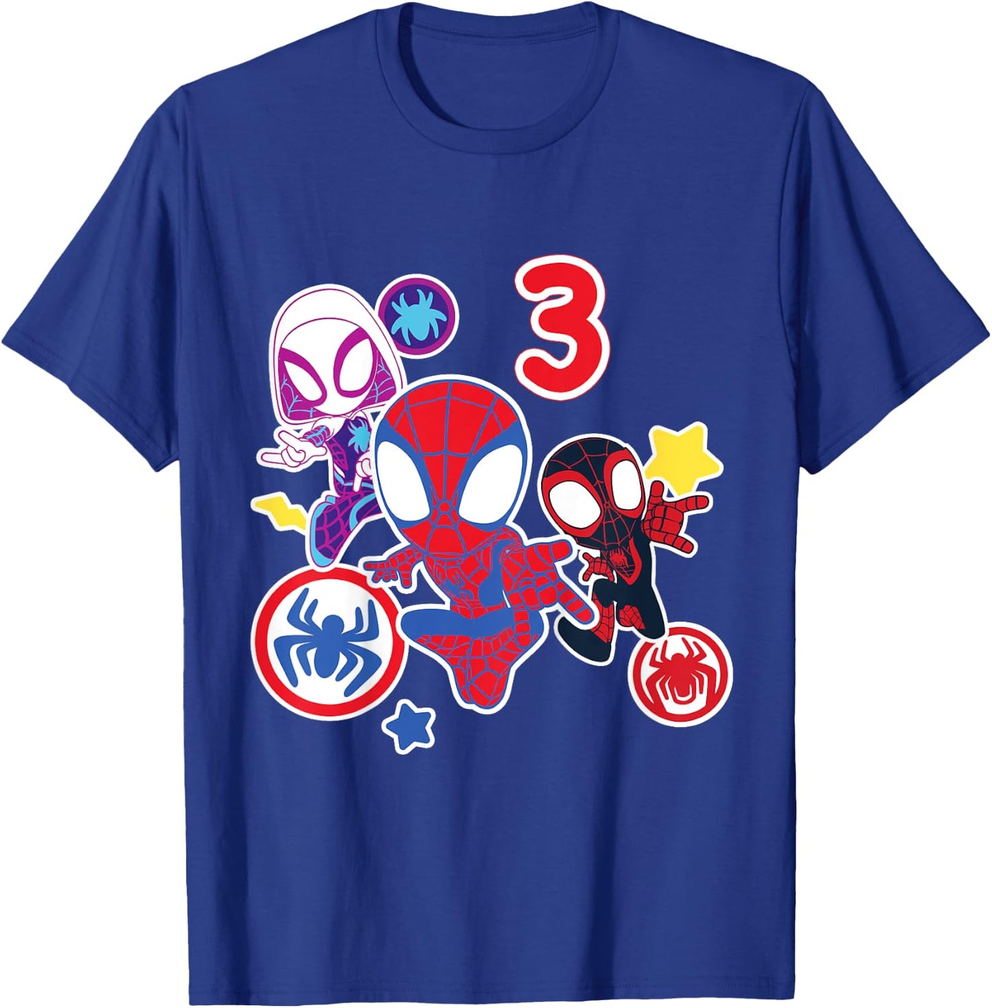 Kinder Marvel Spidey and His Amazing Friends 3 Year Old Birthday T-Shirt - T-Shirt | Royal