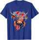 4th Of July Highland Cow Heifer American Sunglasses Bandana T-Shirt - T-Shirt | Royal