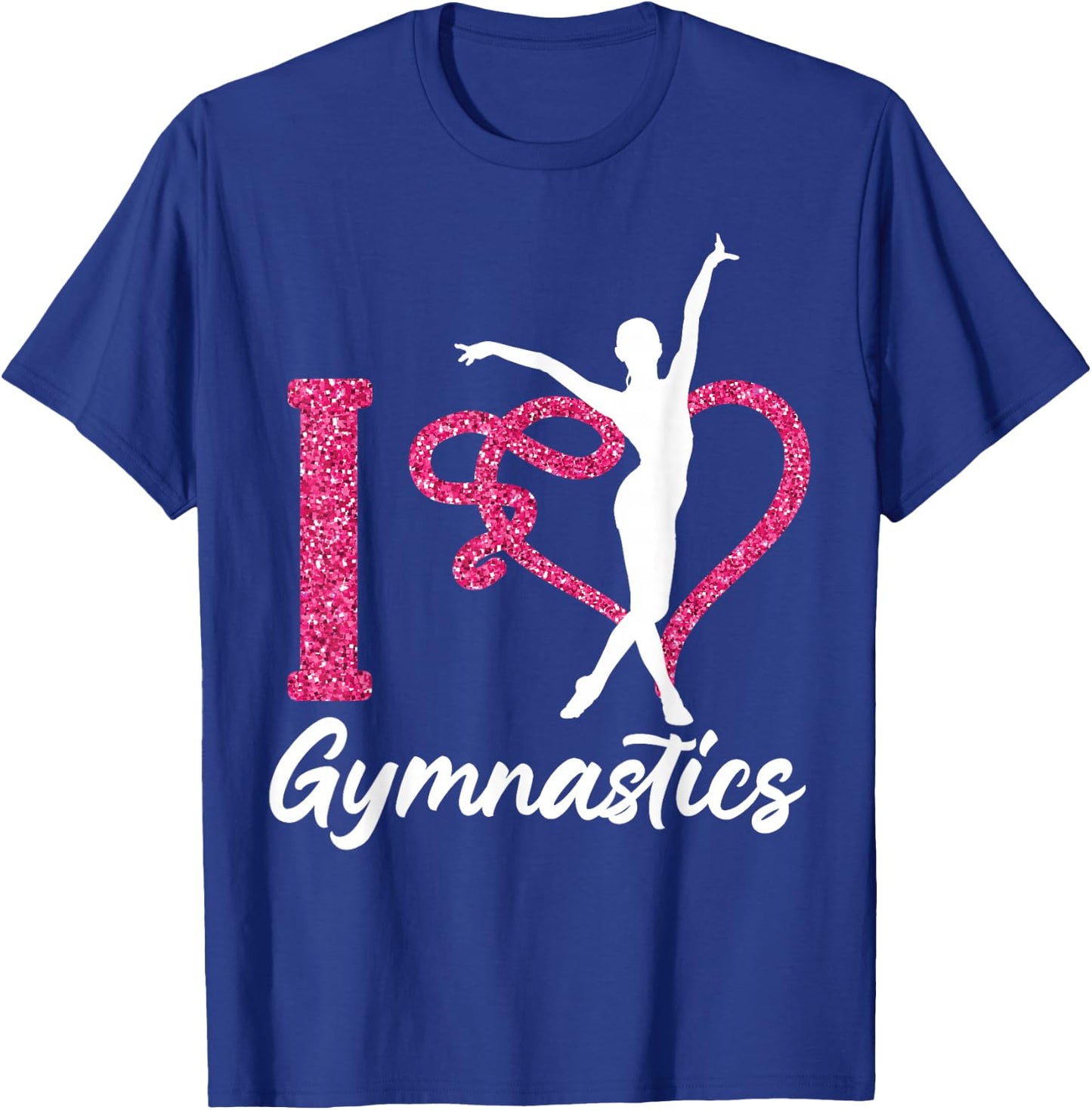 Gymnastics Heart I Love Gymnastics T-Shirt - T-Shirt | Royal