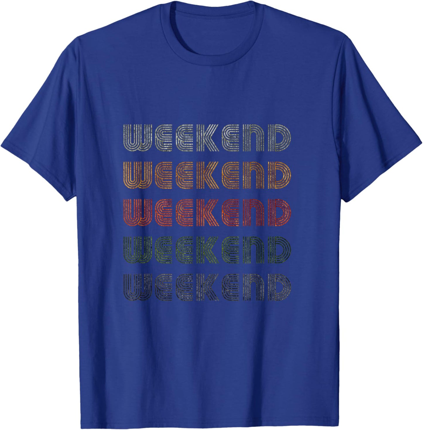 Love Heart Weekend Grunge Vintage Style Black Weekend T-Shirt - T-Shirt | Royal