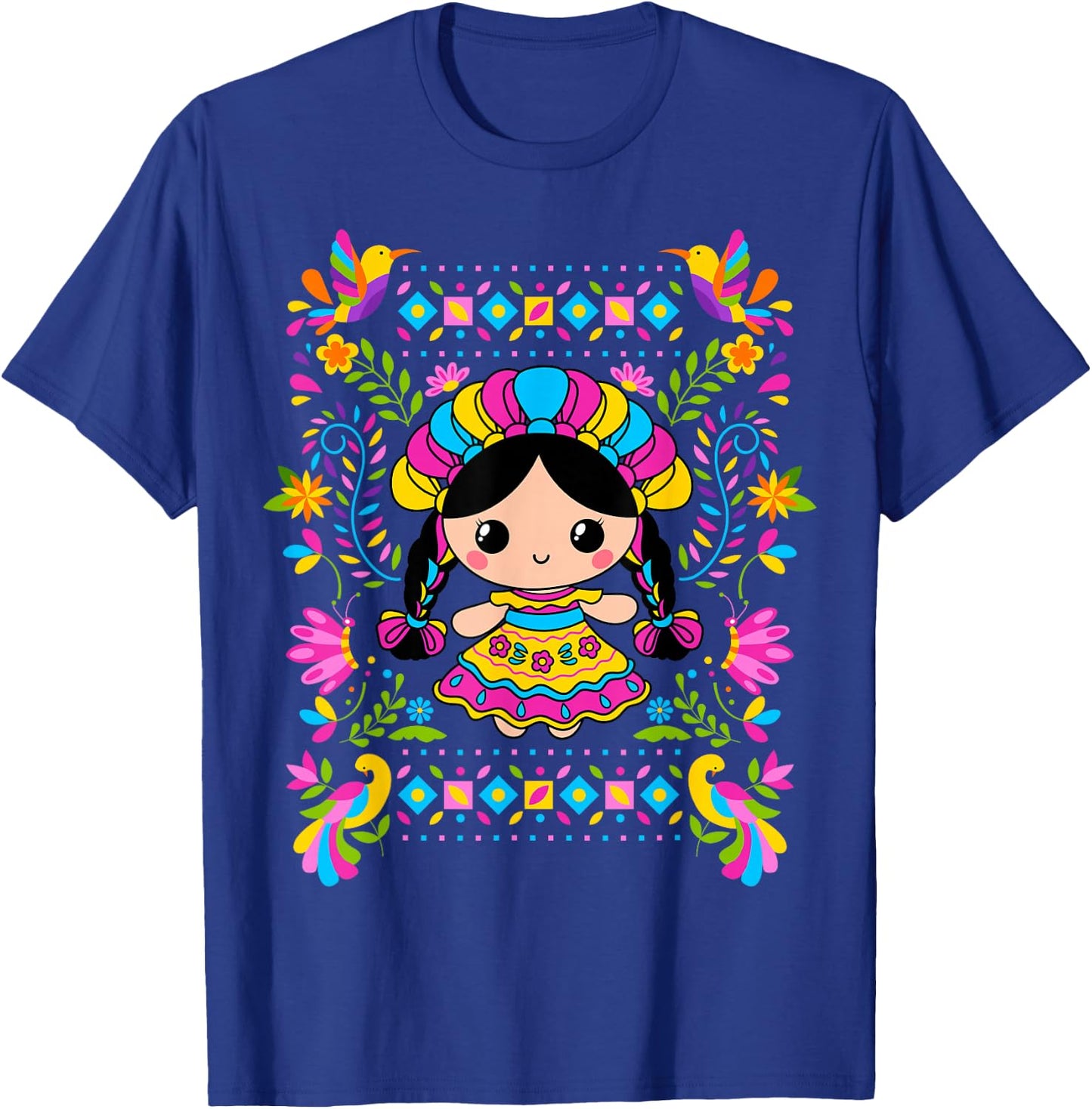 Muñeca Lele Mexican Maria Women Muñequita Mexicana Girl T-Shirt - T-Shirt | Royal