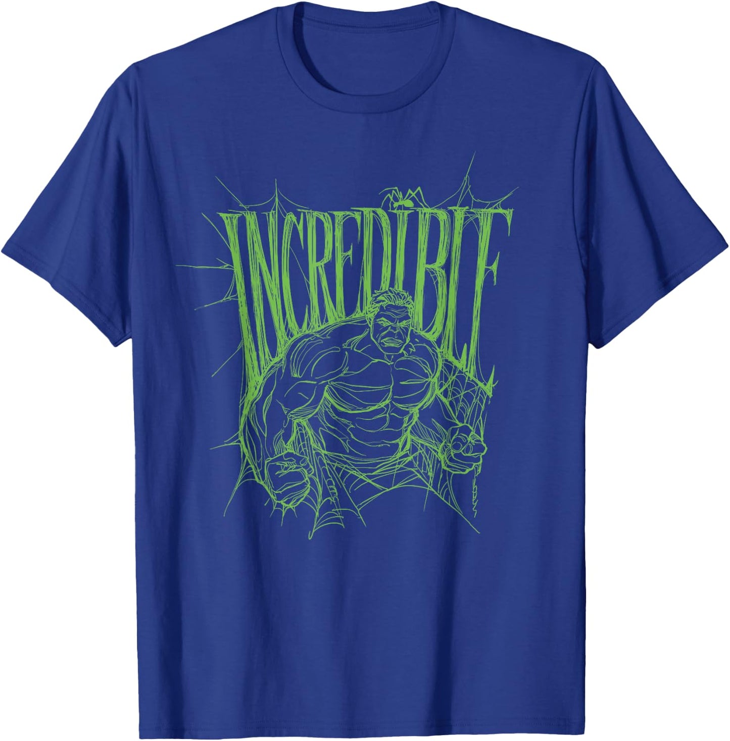 Marvel Studios Spider-Man BND Movie 2026 Incredible Hulk Web T-Shirt - T-Shirt | Royal