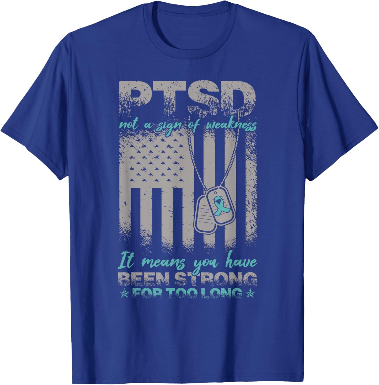 PTSD Awareness Veteran PTSD T-Shirt - T-Shirt | Royal