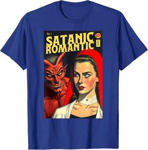 Satanic Romantic Satan Romance Novel Book Cover T-Shirt - T-Shirt | Royal