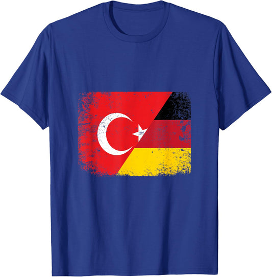Türkei Deutschland Türkische Flagge Türkiye Halb Türke T-Shirt - T-Shirt | Royal