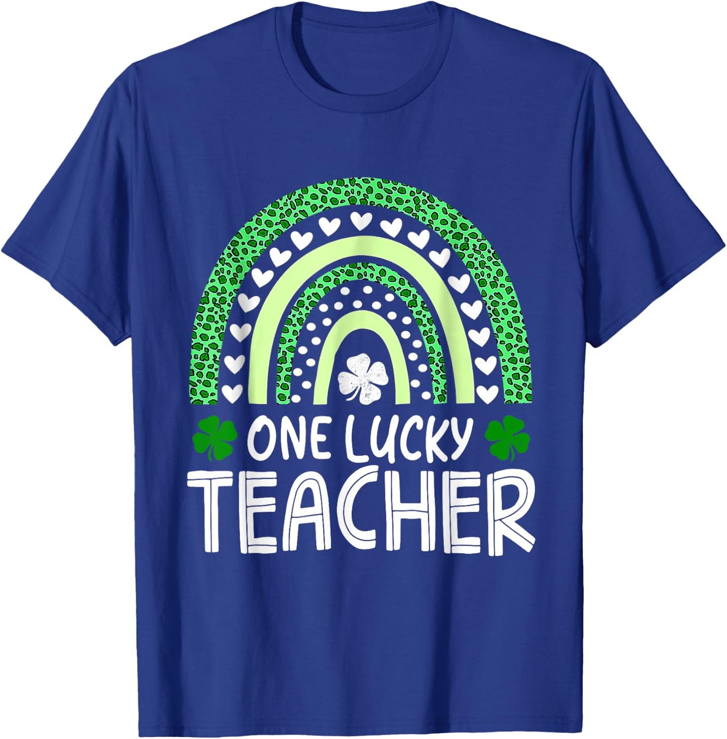 One Lucky Teacher Rainbow St Patricks Day Appreciation Irish Women Kids T-Shirt - T-Shirt | Royal